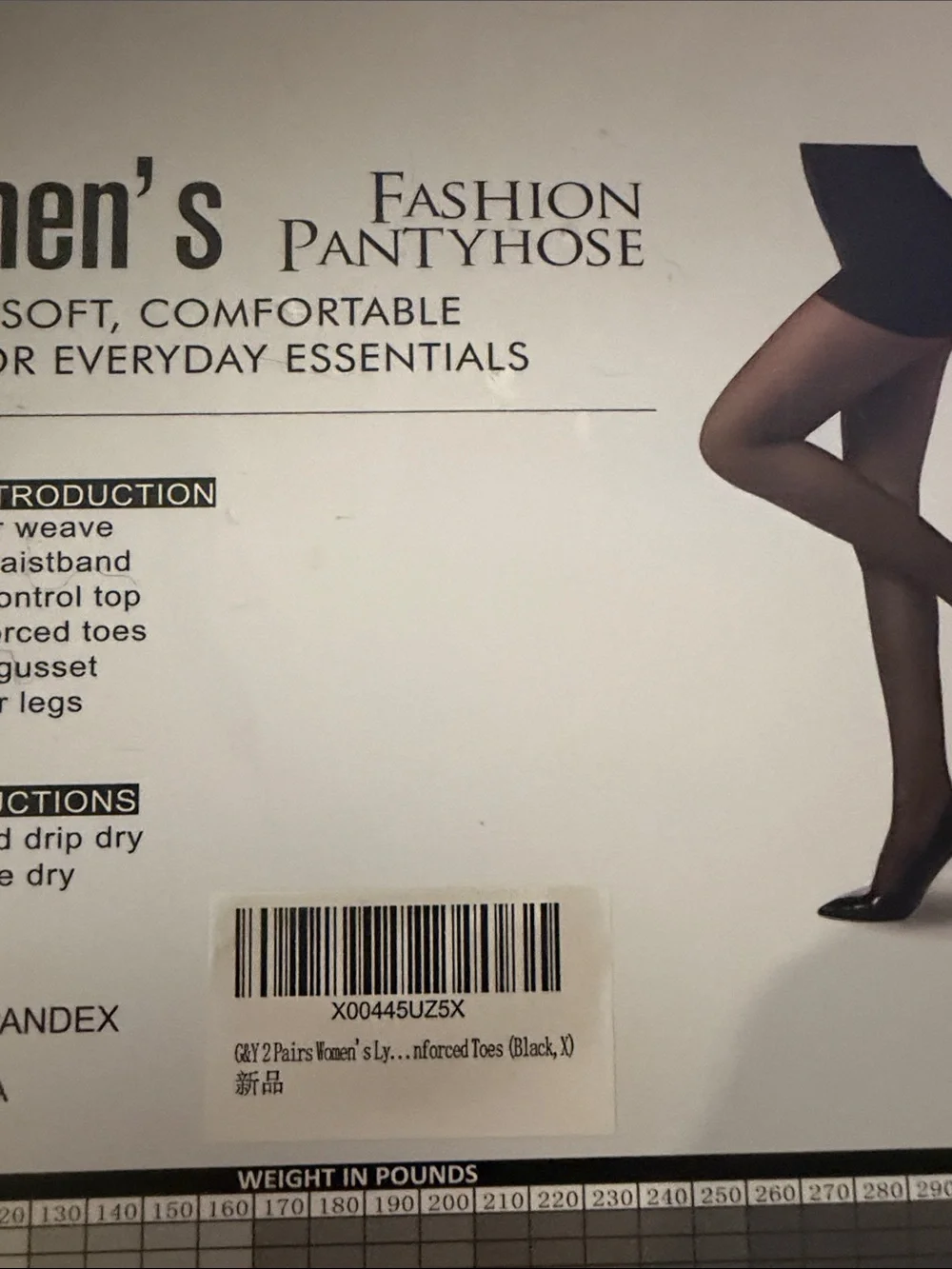 Classic Black Sheer Control Top Pantyhose - 3 Pack